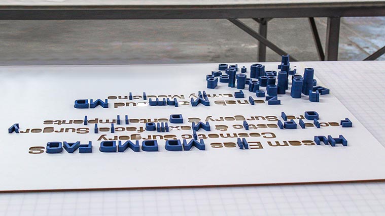 3D letter installation