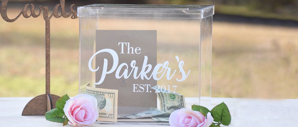 The Parker's acrylic card box