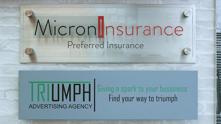 Acrylic and PVC signs