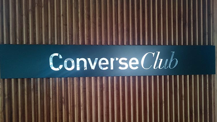 Aluminum and acrylic sign