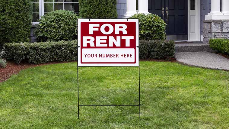 Aluminum rental sign