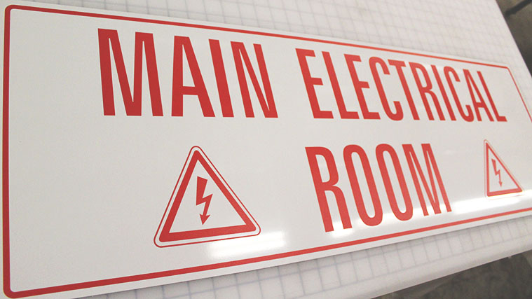 Aluminum safety sign