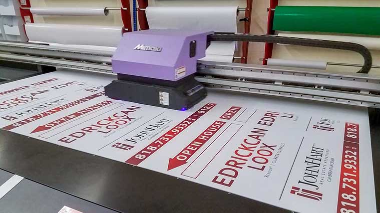 Aluminum sign direct printing