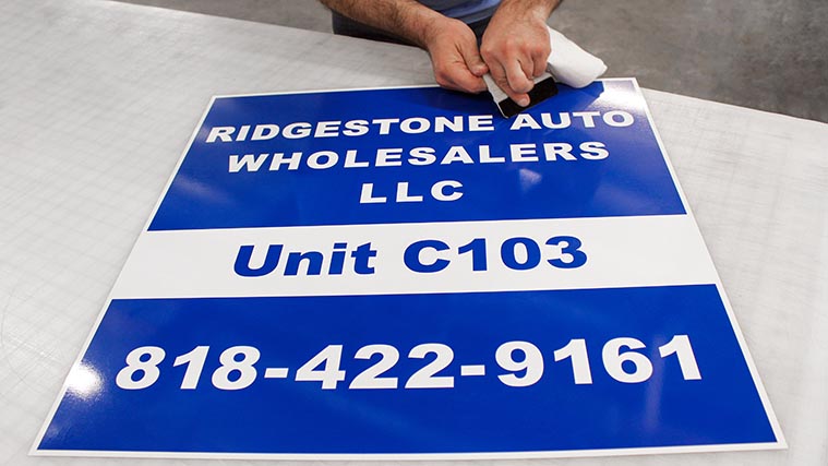 An Aluminum Sign