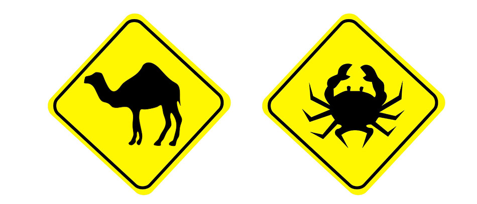 Animal road signs