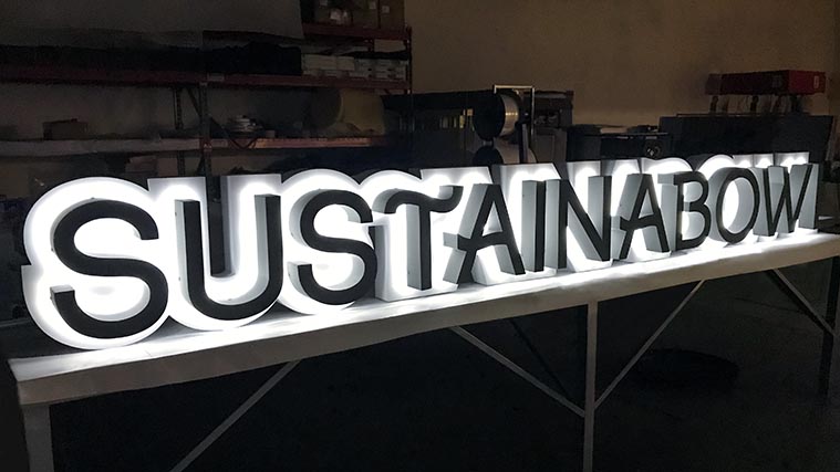 Backlit channel letter sign
