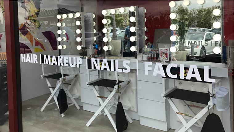 Beauty salon vinyl letterings