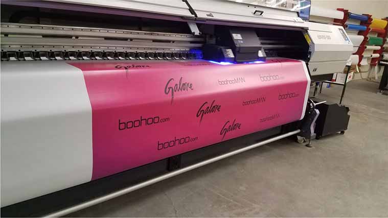 Boohoo banner printing