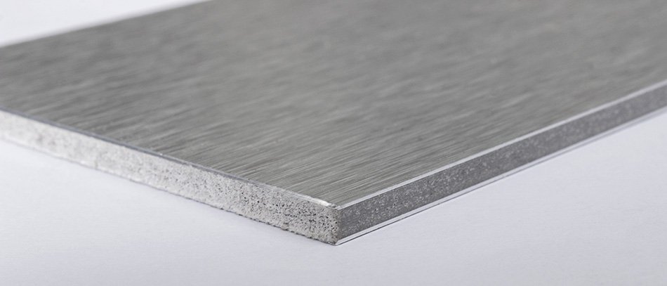 Brushed aluminum panel sheet