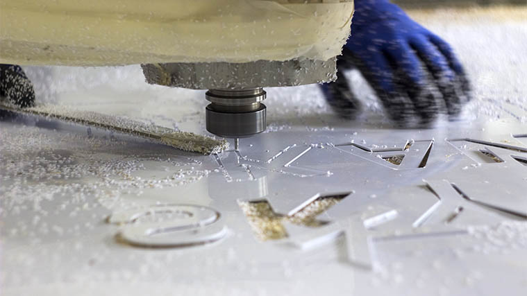 CNC Milling aluminum sign