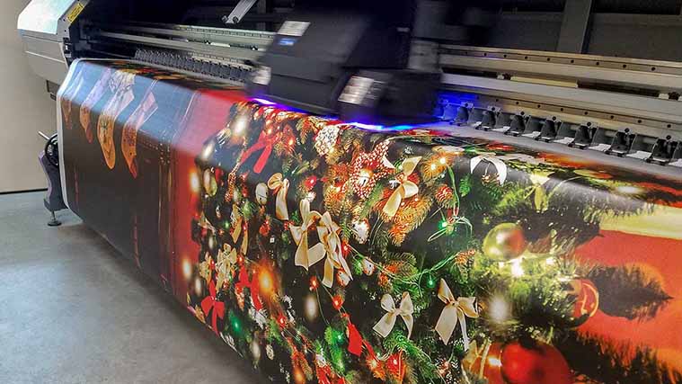 Christmas tree banner printing