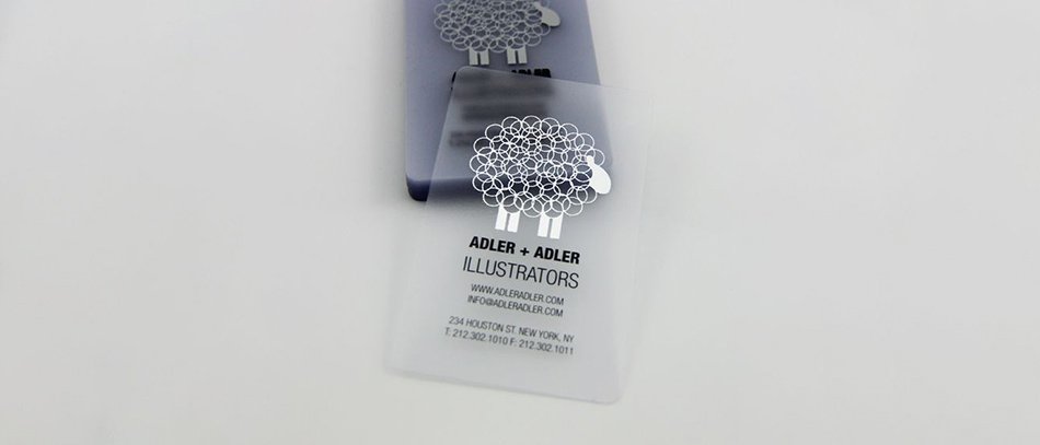 Adler+ Adler frosted acrylic business card