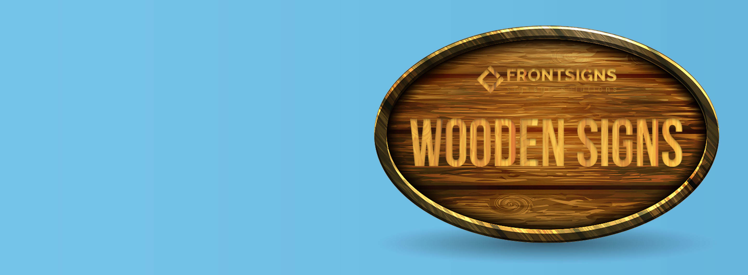 Custom wooden signs, Plywood signs at Front Signs