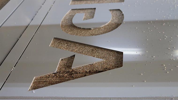 Cut aluminum letters