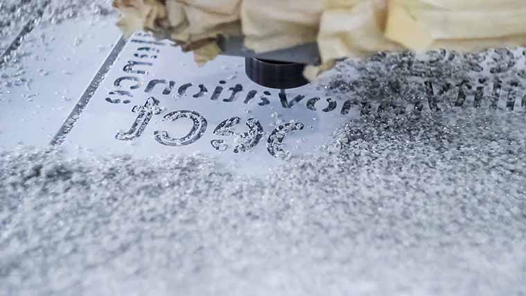 Cutting aluminum letters