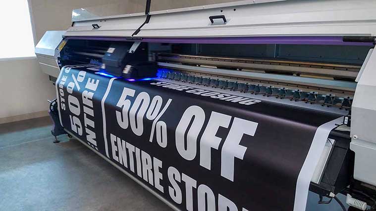 Discount banner printing