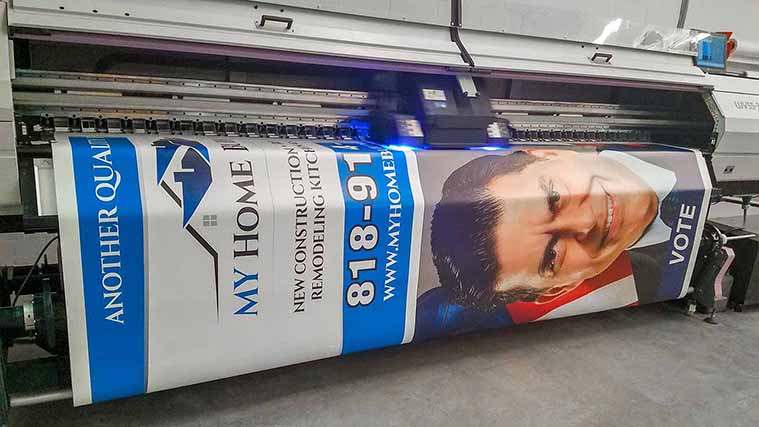 During vinyl rinting process