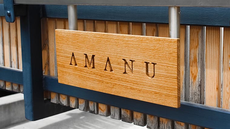 Elegant wooden sign