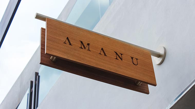 Engraved wooden sign