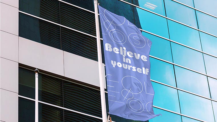 Fabric business sign