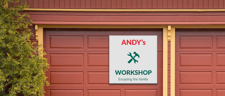 Andy's workshop acrylic sign