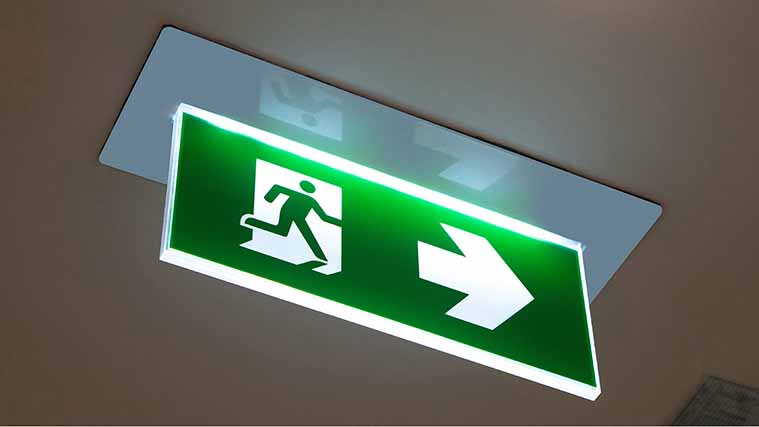 Hanging Directional Lightbox Sign
