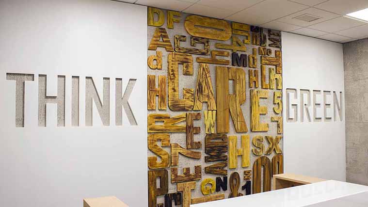 Interior decorative wooden signs