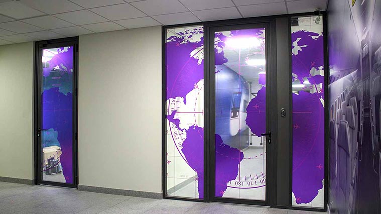 Interior glass door Decals