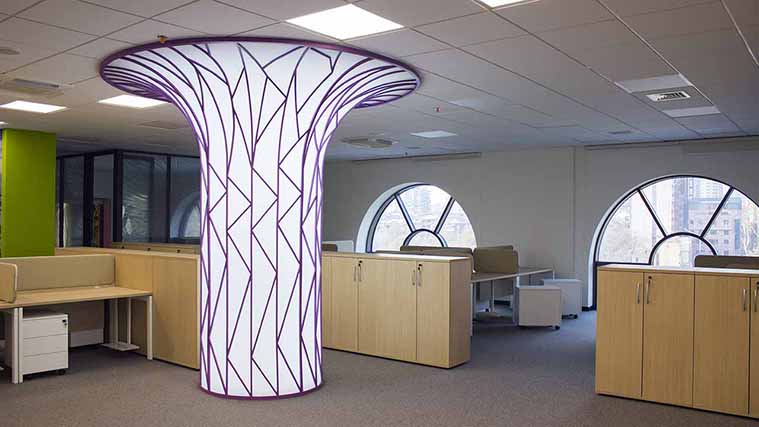 Office interior stand