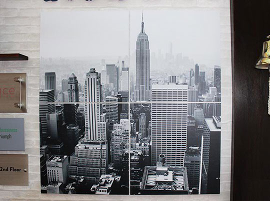 PVC-sign-direct print for interior decor