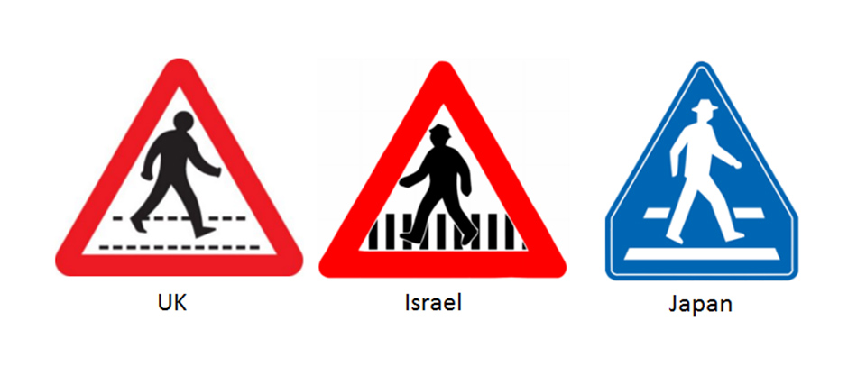 Pedestrian road safety signs