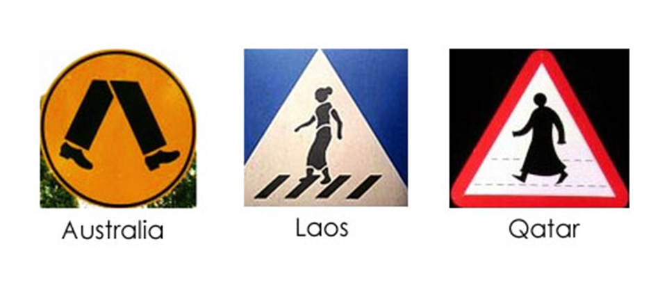 Pedestrian crossing traffic signs