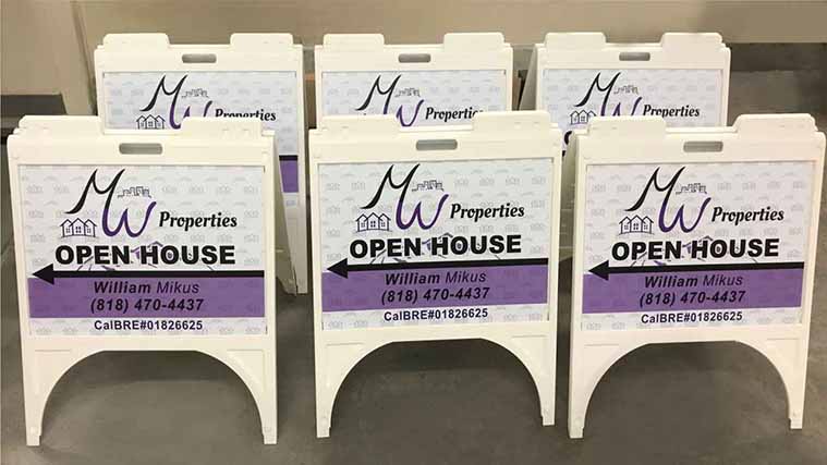 Printed Coroplast A-frame Signs
