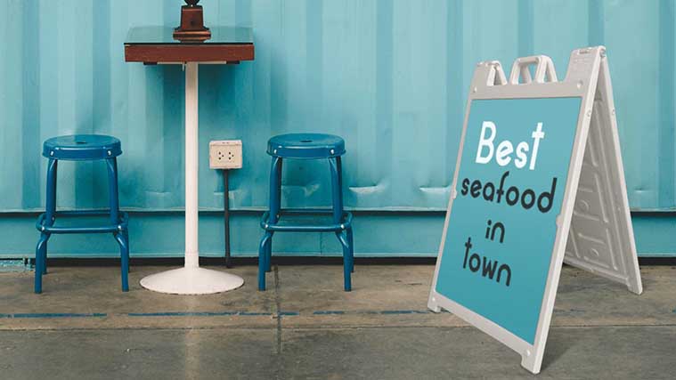 Printed PVC A-frame sign