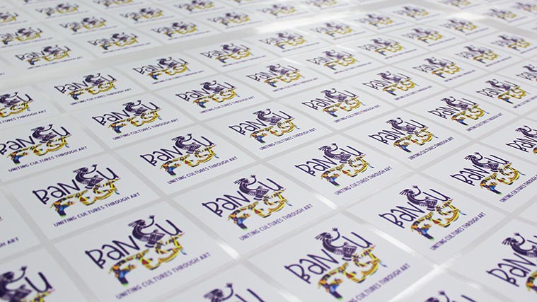 Printed logo stickers
