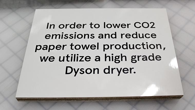 Printed plywood sign