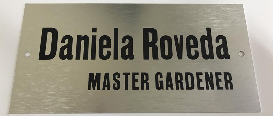 Master Gardener aluminum plaque