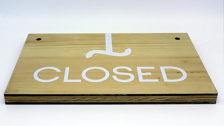 Printing on plywood sign