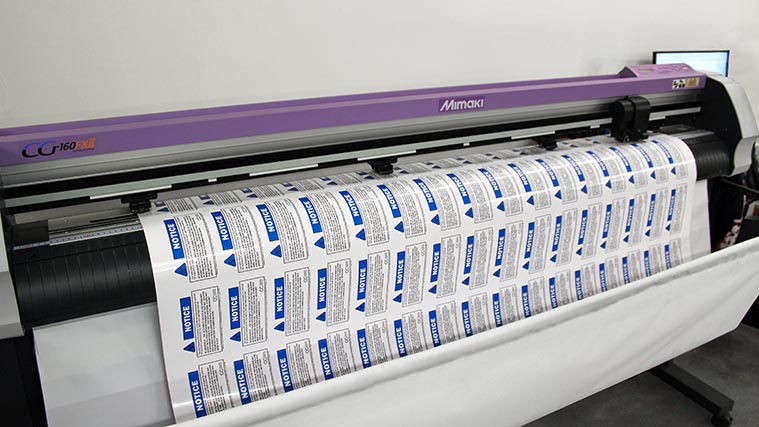 Printing on vinyl stickers