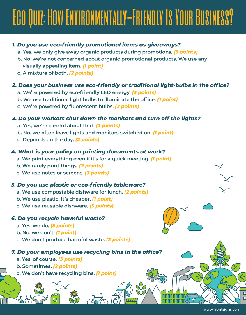 Eco-friendly business quiz