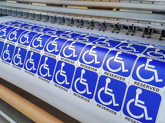 Reserved for disabled only sticker
