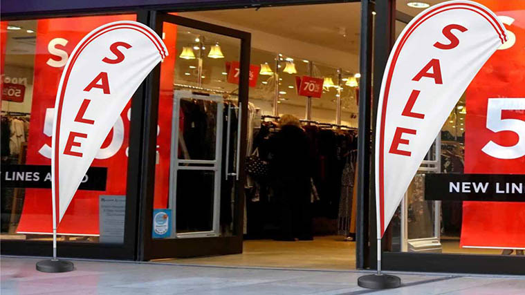 Sales teardrop flag