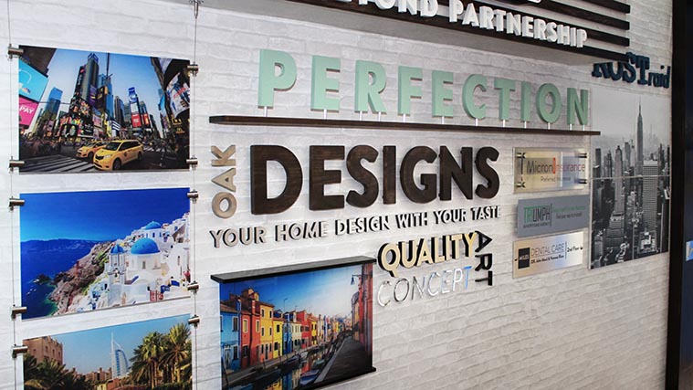 Showroom sign samples