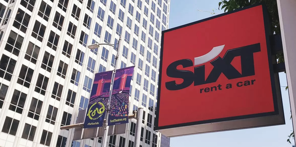 Sixt outdoor promotional display
