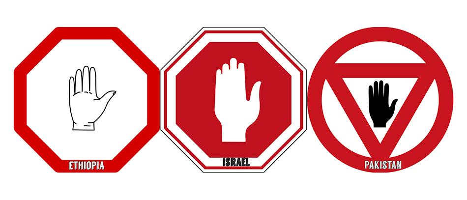 Stop hand reflective signs