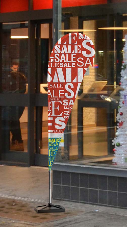 Teardrop business flag
