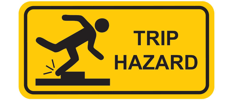 Trip Hazard warning traffic sign