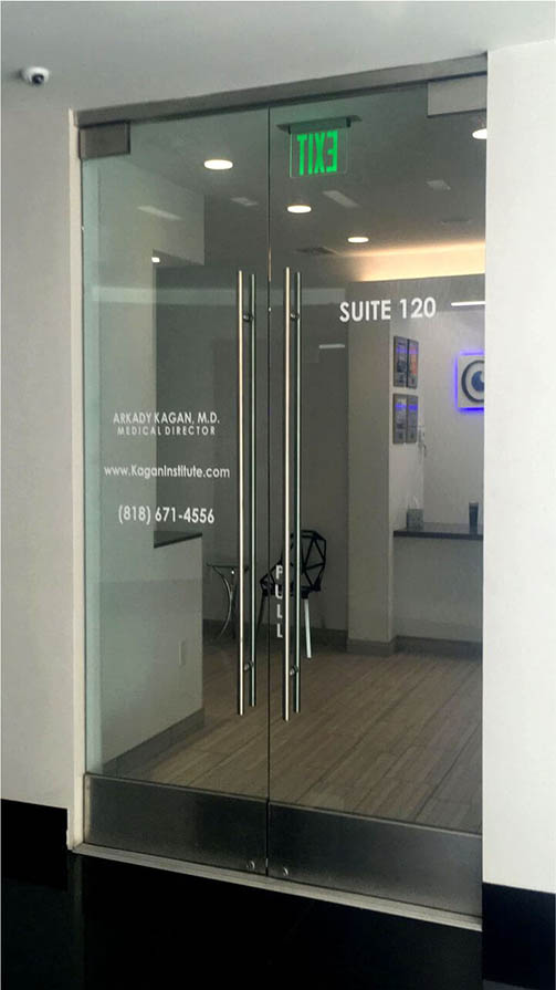 Vinyl stickers on doors