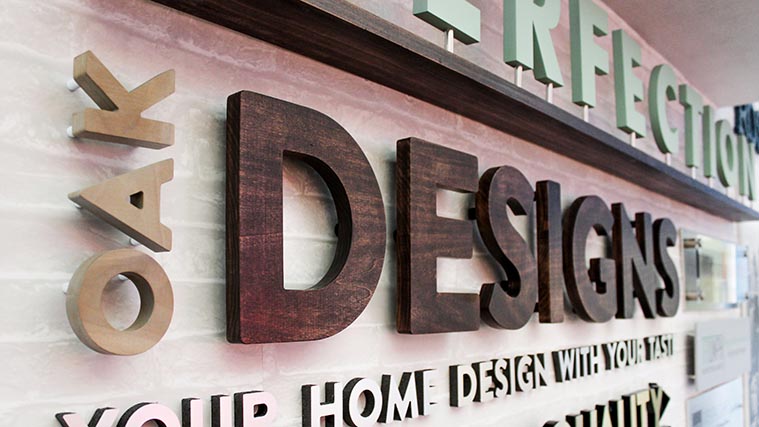 Wooden 3D letters