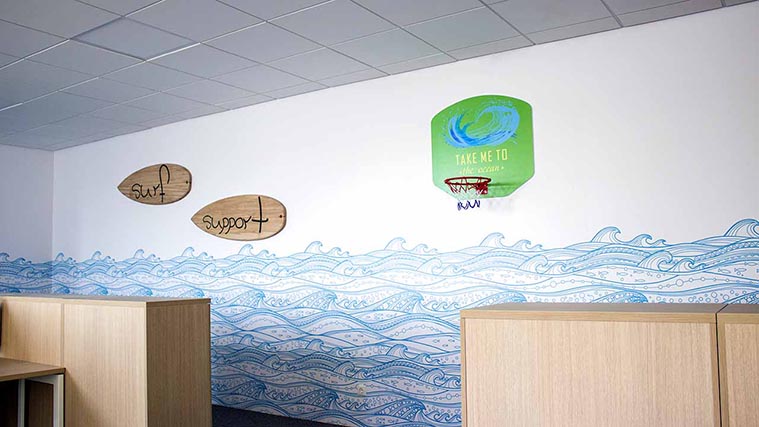 Wooden signs and decals